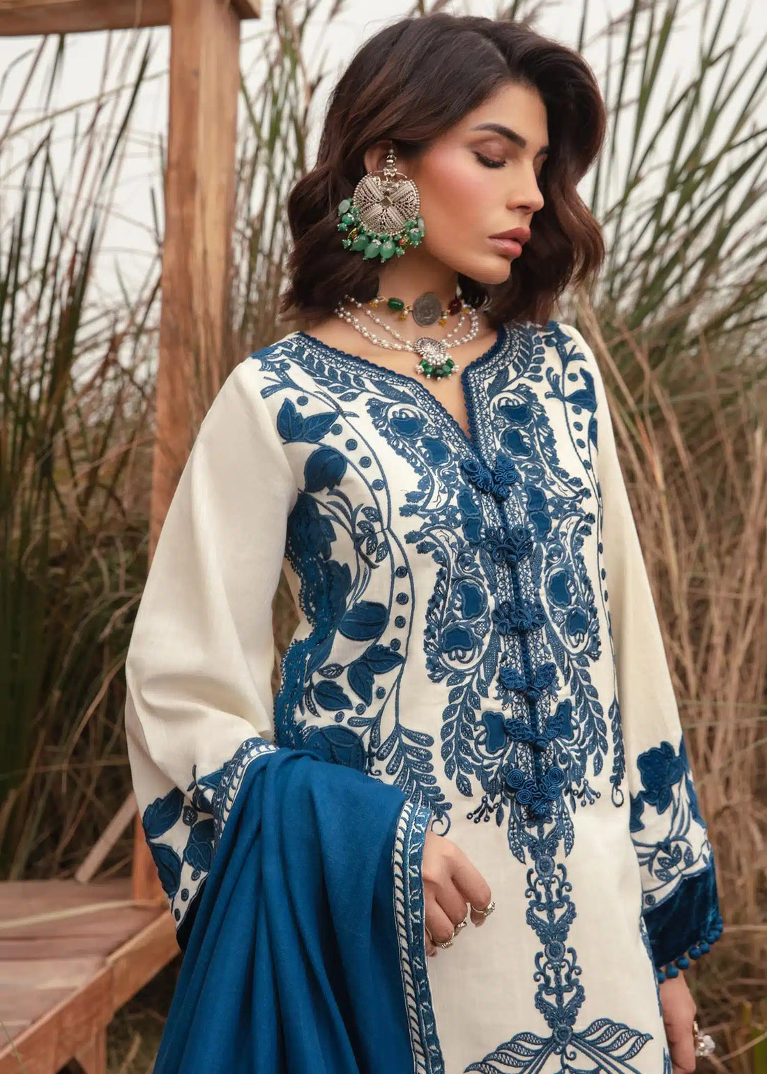 Saira Shakira | Raya Winter Stitched 23 | Pearl - Pakistani Clothes for women, in United Kingdom and United States