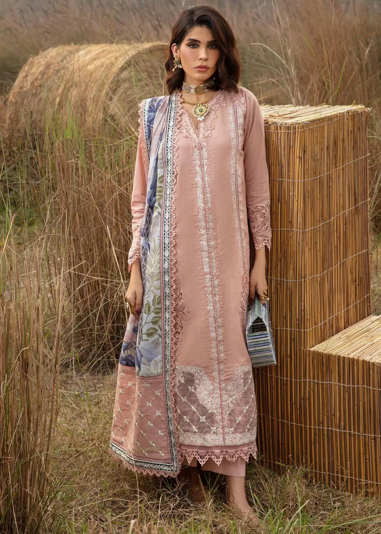 Saira Shakira | Raya Winter Stitched 23 | Crepe - Pakistani Clothes for women, in United Kingdom and United States