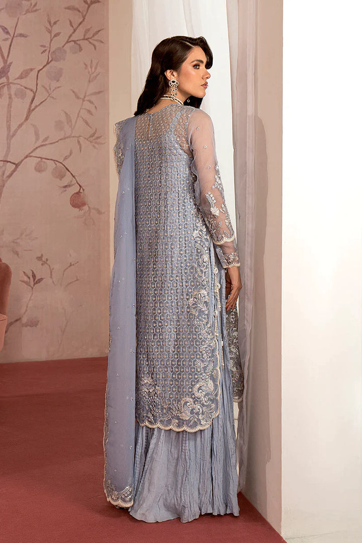 Cross Stitch | Wedding Festive 23 | Scarlet Blue - Hoorain Designer Wear - Pakistani Ladies Branded Stitched Clothes in United Kingdom, United states, CA and Australia