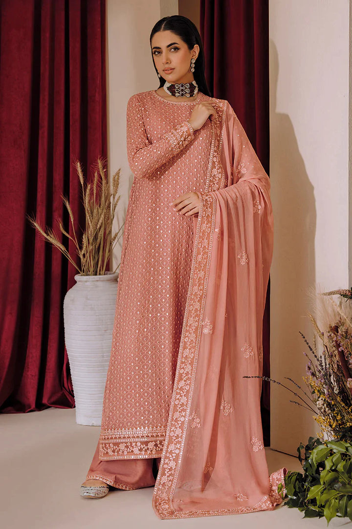 Cross Stitch | Wedding Festive 23 | CAMEO BROWN - Hoorain Designer Wear - Pakistani Ladies Branded Stitched Clothes in United Kingdom, United states, CA and Australia