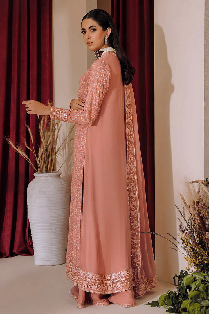 Cross Stitch | Wedding Festive 23 | CAMEO BROWN - Hoorain Designer Wear - Pakistani Ladies Branded Stitched Clothes in United Kingdom, United states, CA and Australia