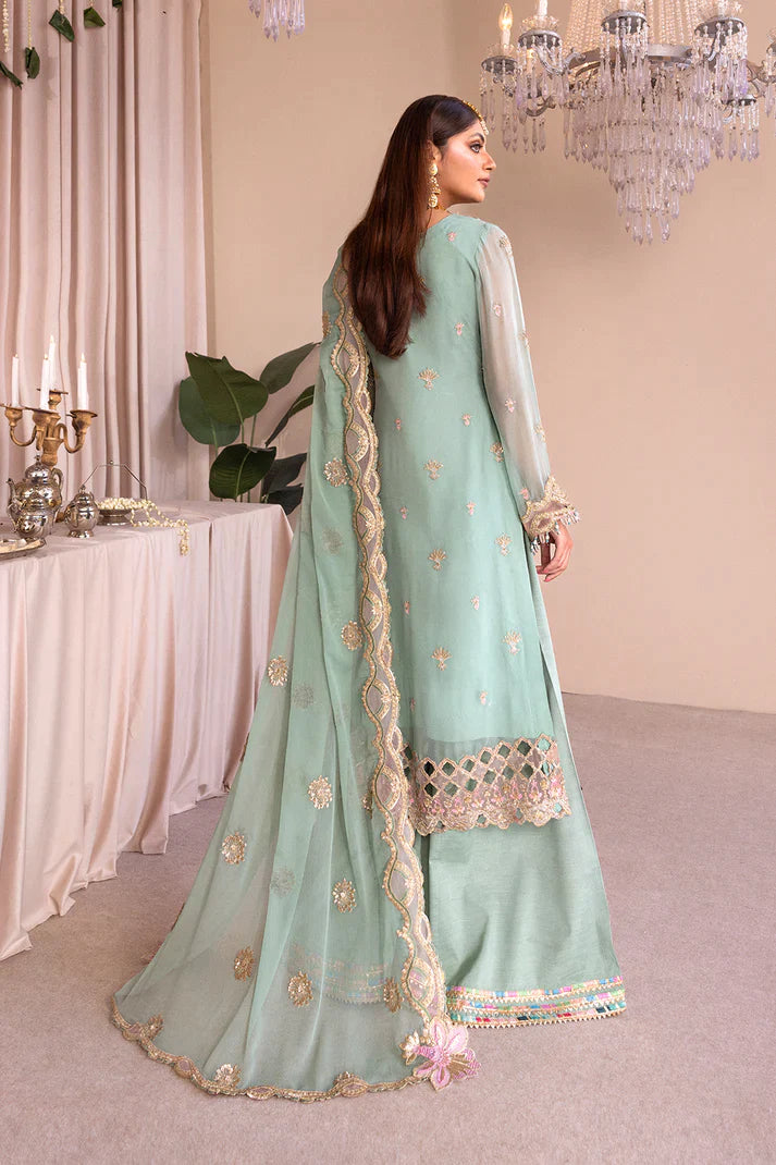 Emaan Adeel | Romansiyyah Luxury Formals 23 | RM-02 DALILAH - Hoorain Designer Wear - Pakistani Ladies Branded Stitched Clothes in United Kingdom, United states, CA and Australia