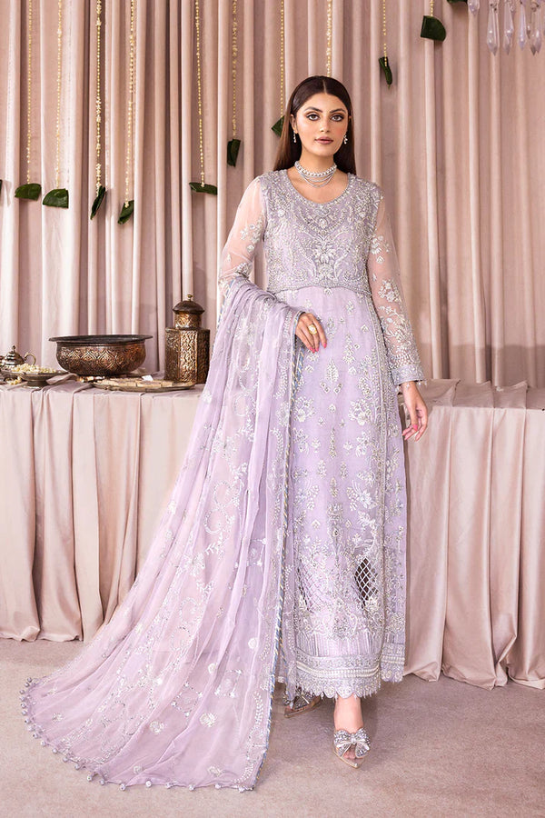Emaan Adeel | Romansiyyah Luxury Formals 23 | RM-04 SWEET INDIGO - Hoorain Designer Wear - Pakistani Ladies Branded Stitched Clothes in United Kingdom, United states, CA and Australia