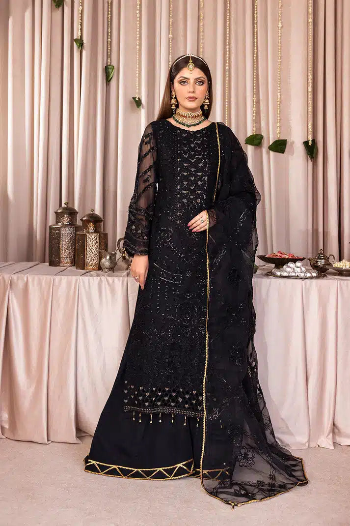 Emaan Adeel | Romansiyyah Luxury Formals 23 | RM-07 BLACK SWAN - Pakistani Clothes for women, in United Kingdom and United States