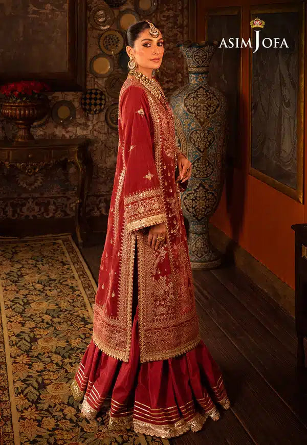 Asim Jofa | Makhmal Wedding Velvet 23 | AJMM-10 - Hoorain Designer Wear - Pakistani Ladies Branded Stitched Clothes in United Kingdom, United states, CA and Australia