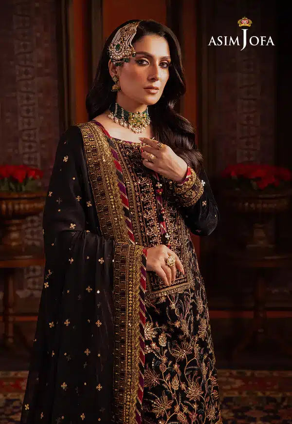 Asim Jofa | Makhmal Wedding Velvet 23 | AJMM-08 - Hoorain Designer Wear - Pakistani Ladies Branded Stitched Clothes in United Kingdom, United states, CA and Australia