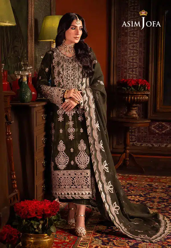 Asim Jofa | Makhmal Wedding Velvet 23 | AJMM-05 - Hoorain Designer Wear - Pakistani Ladies Branded Stitched Clothes in United Kingdom, United states, CA and Australia
