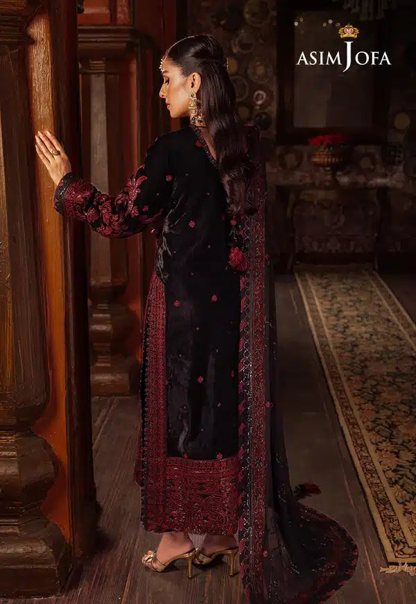 Asim Jofa | Makhmal Wedding Velvet 23 | AJMM-12 - Hoorain Designer Wear - Pakistani Ladies Branded Stitched Clothes in United Kingdom, United states, CA and Australia