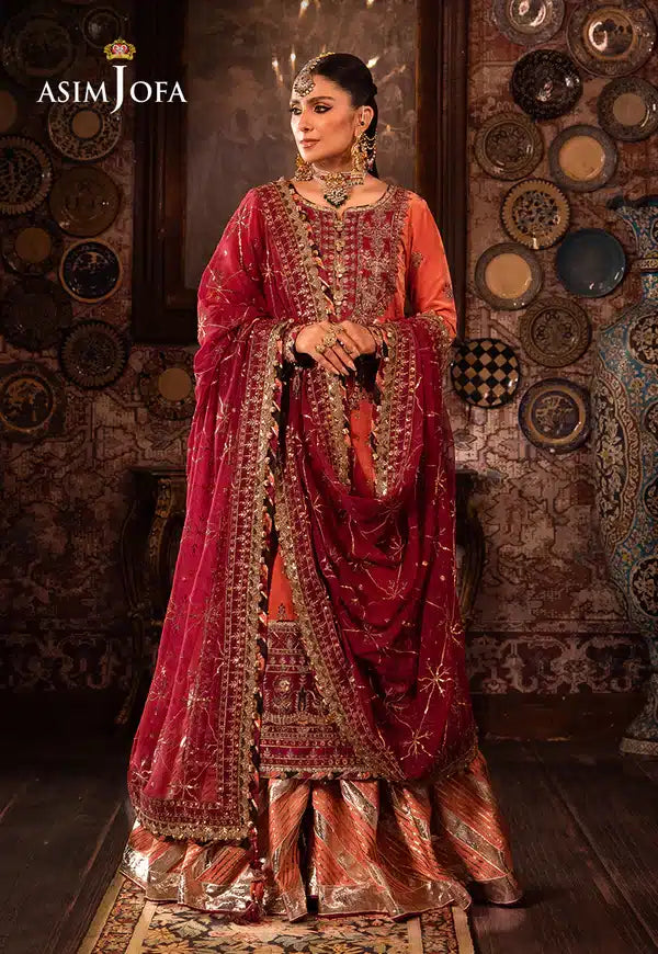 Asim Jofa | Makhmal Wedding Velvet 23 | AJMM-01 - Hoorain Designer Wear - Pakistani Ladies Branded Stitched Clothes in United Kingdom, United states, CA and Australia