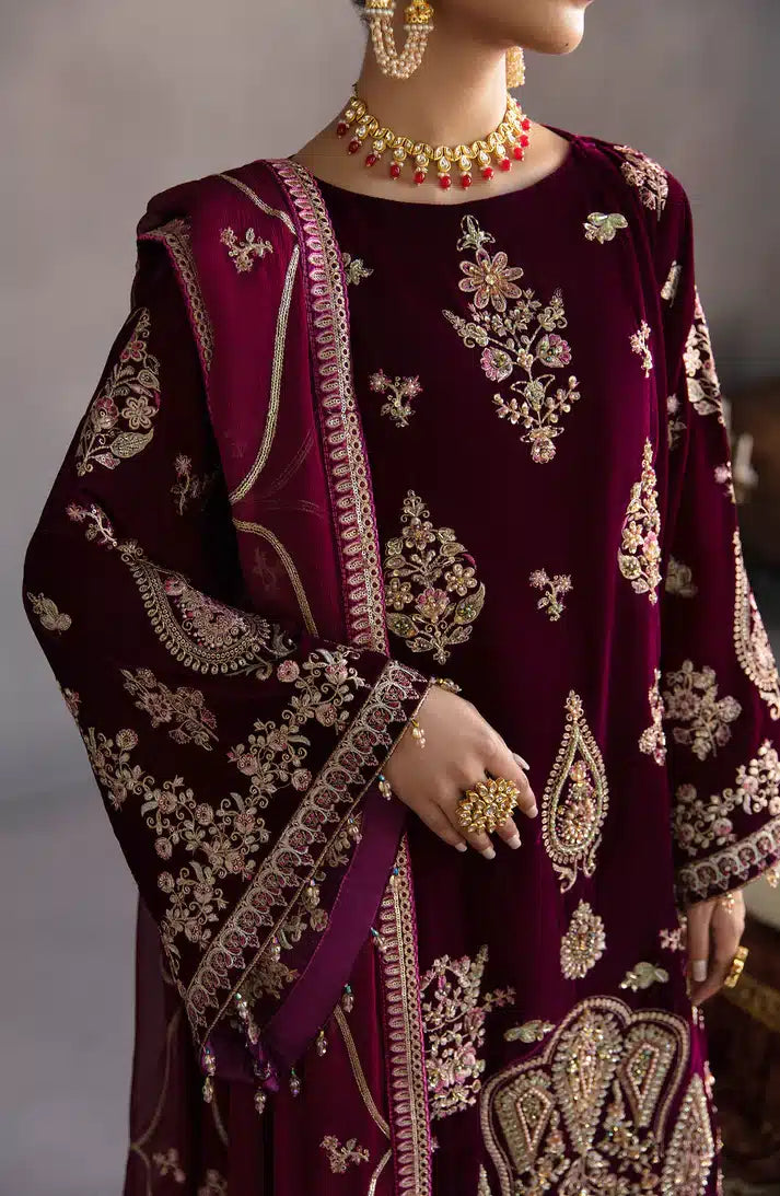 Emaan Adeel | Makhmal Velvet Edition 23 | MK-04 HAYAL - Hoorain Designer Wear - Pakistani Ladies Branded Stitched Clothes in United Kingdom, United states, CA and Australia