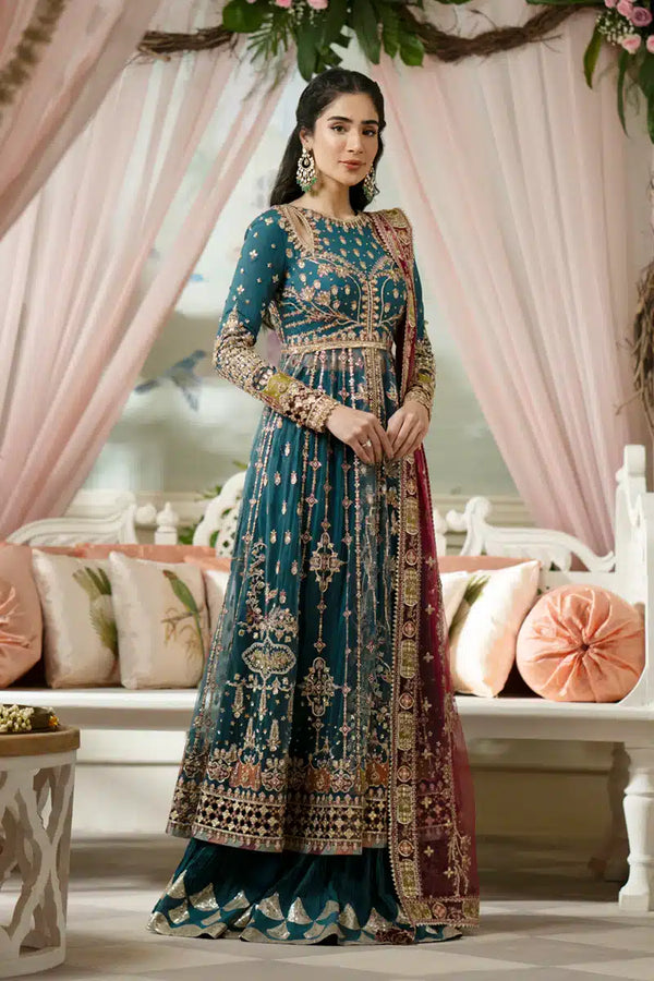 Qalamkar | Dilnaz Wedding Formals | DN-02 SABRINA - Hoorain Designer Wear - Pakistani Ladies Branded Stitched Clothes in United Kingdom, United states, CA and Australia