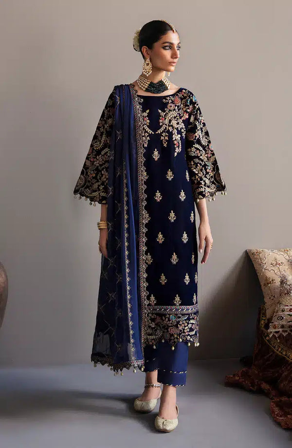 Emaan Adeel | Makhmal Velvet Edition 23 | MK-03 FALAK - Hoorain Designer Wear - Pakistani Ladies Branded Stitched Clothes in United Kingdom, United states, CA and Australia