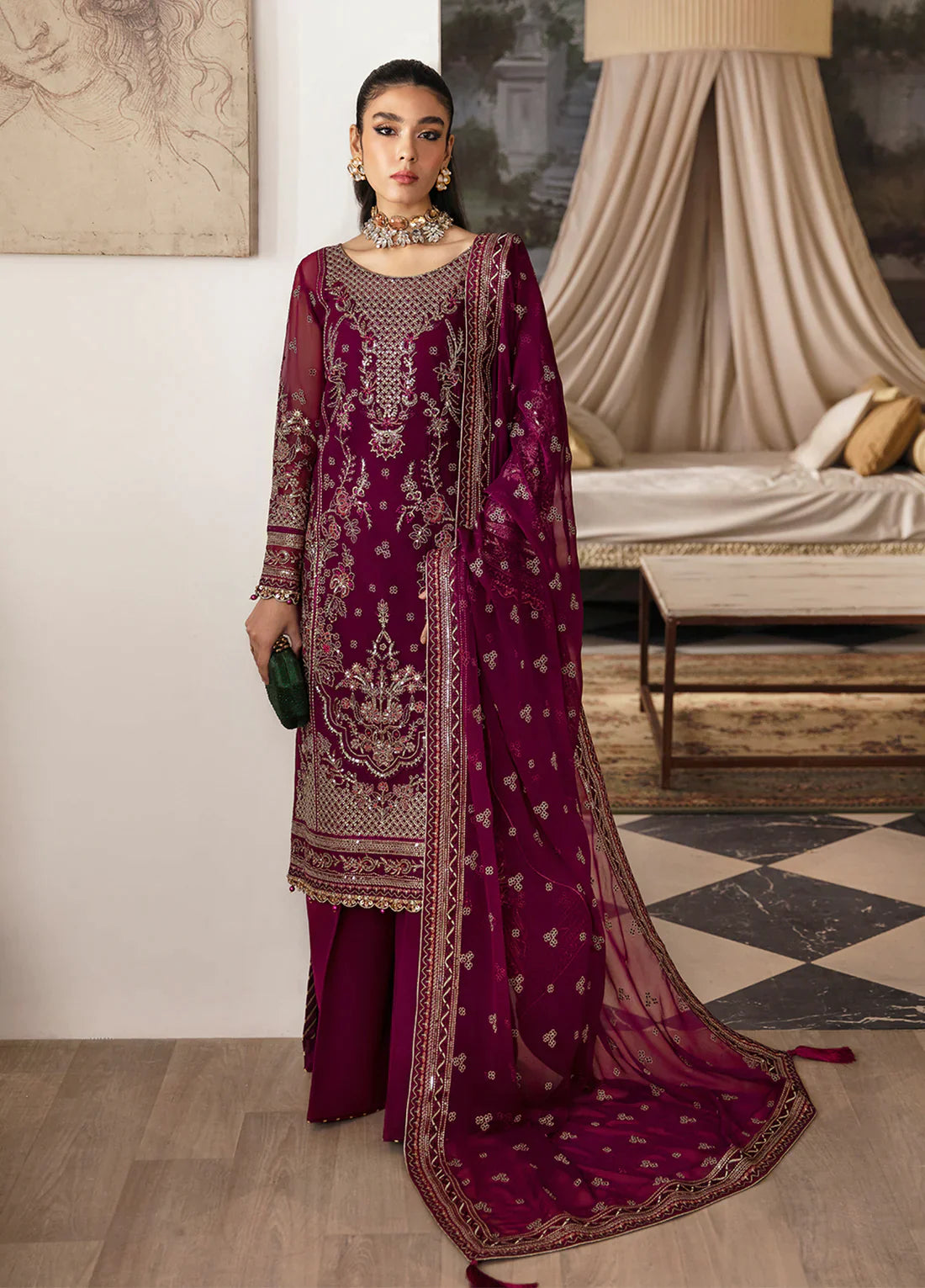 Gulaal | Embroidered Chiffon 23 | AYSA GL-EC-23V1-07 - Pakistani Clothes for women, in United Kingdom and United States