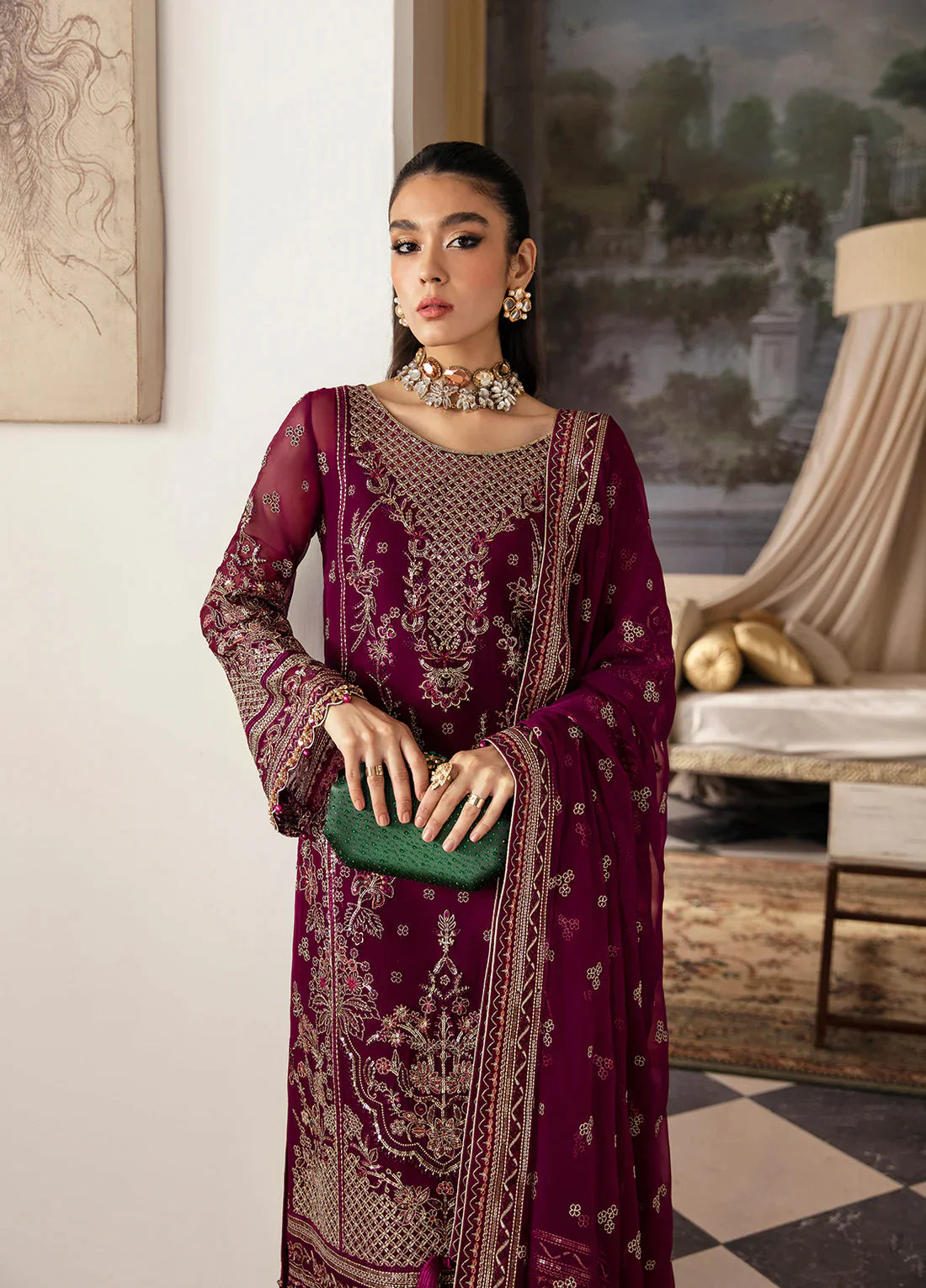 Gulaal | Embroidered Chiffon 23 | AYSA GL-EC-23V1-07 - Pakistani Clothes for women, in United Kingdom and United States