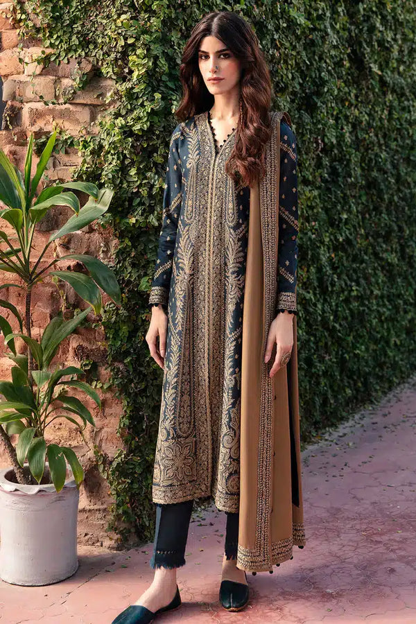 Jazmin | Dastaan Luxury Winter 23 | D2 - Hoorain Designer Wear - Pakistani Ladies Branded Stitched Clothes in United Kingdom, United states, CA and Australia