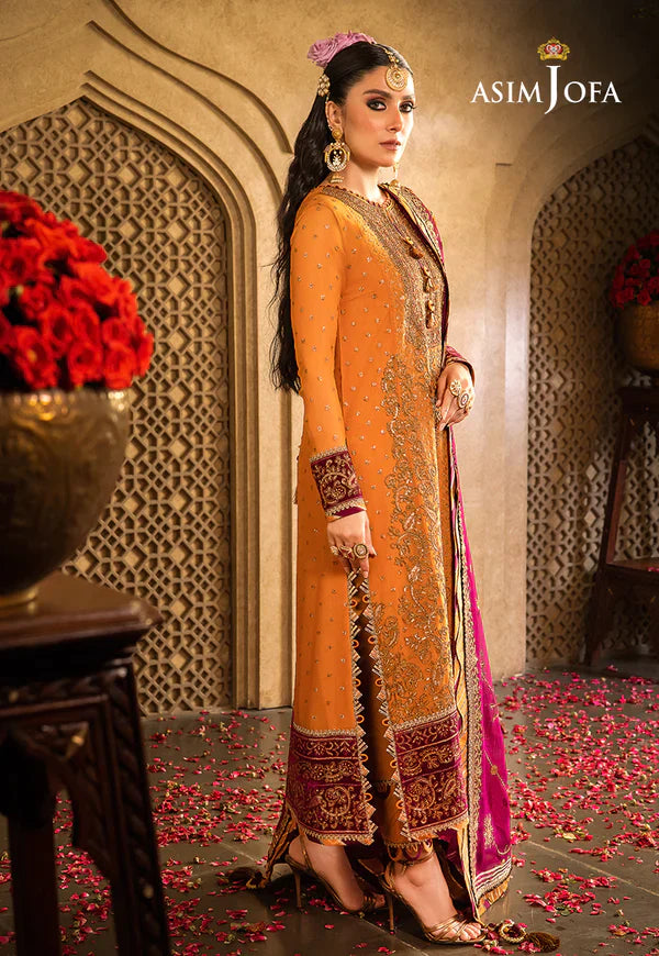 Asim Jofa | Velvet Festive 23 | AJVF-07 - Hoorain Designer Wear - Pakistani Ladies Branded Stitched Clothes in United Kingdom, United states, CA and Australia