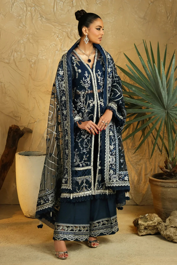 Mina Kashif | Kahani Luxury Formals 23 | Emerald - Hoorain Designer Wear - Pakistani Ladies Branded Stitched Clothes in United Kingdom, United states, CA and Australia