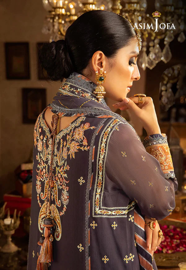 Asim Jofa | Velvet Festive 23 | AJVF-04 - Hoorain Designer Wear - Pakistani Ladies Branded Stitched Clothes in United Kingdom, United states, CA and Australia