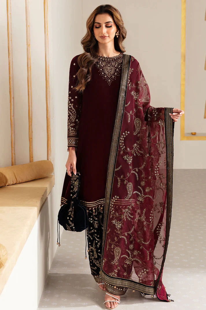 Jazmin | Velvet 23 | VF-2018 - Hoorain Designer Wear - Pakistani Ladies Branded Stitched Clothes in United Kingdom, United states, CA and Australia