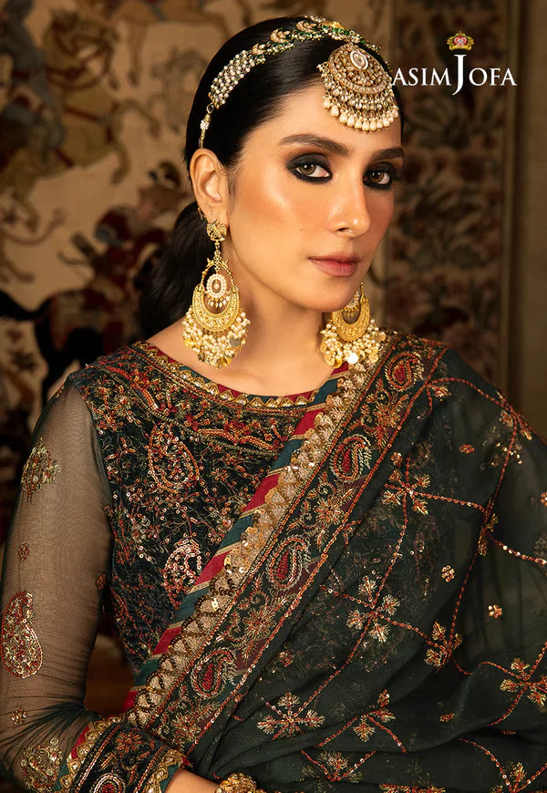 Asim Jofa | Velvet Festive 23 | AJVF-11 - Hoorain Designer Wear - Pakistani Ladies Branded Stitched Clothes in United Kingdom, United states, CA and Australia