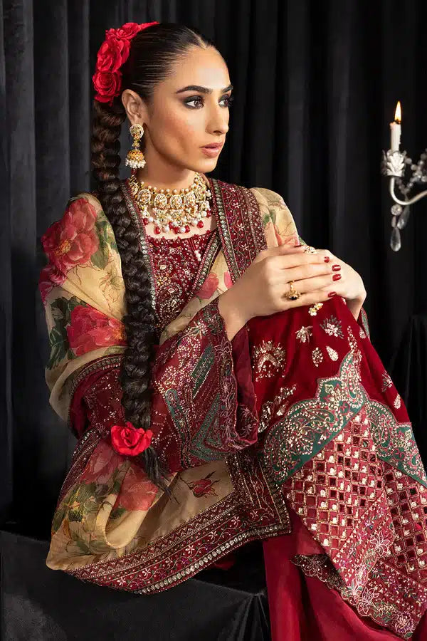 Nureh | Maya Velvet 23 | Elisa - Hoorain Designer Wear - Pakistani Ladies Branded Stitched Clothes in United Kingdom, United states, CA and Australia