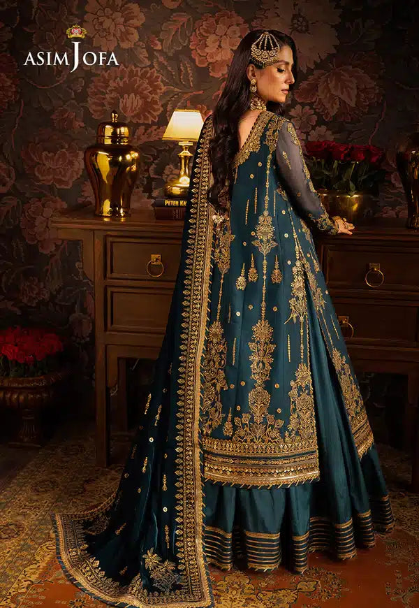 Asim Jofa | Makhmal Wedding Velvet 23 | AJMM-07 - Hoorain Designer Wear - Pakistani Ladies Branded Stitched Clothes in United Kingdom, United states, CA and Australia