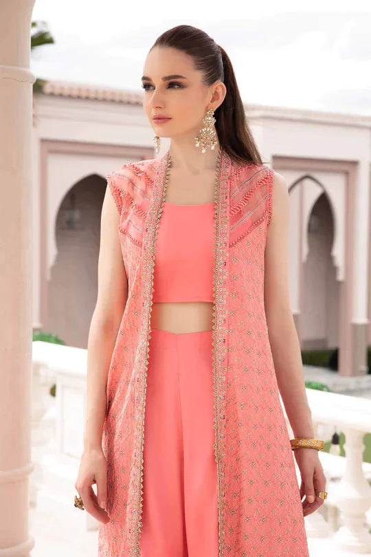 Maria B | Sateen Formals 23 | Candy Pink CST-701 - Pakistani Clothes for women, in United Kingdom and United States