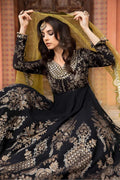 Maria B | Sateen Formals 23 | Black CST-703 - Pakistani Clothes for women, in United Kingdom and United States