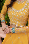 Maria B | Sateen Formals 23 | Yellow CST-705 - Pakistani Clothes for women, in United Kingdom and United States