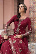 Maria B | Sateen Formals 23 |  Maroon CST-708 - Pakistani Clothes for women, in United Kingdom and United States