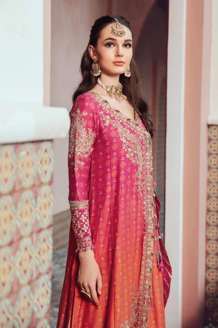 Maria B | Sateen Formals 23 | Fuchsia Pink CST-709 - Hoorain Designer Wear - Pakistani Ladies Branded Stitched Clothes in United Kingdom, United states, CA and Australia