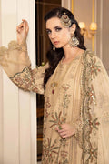 Maria B | Sateen Formals 23 | Beige CST-712 - Pakistani Clothes for women, in United Kingdom and United States