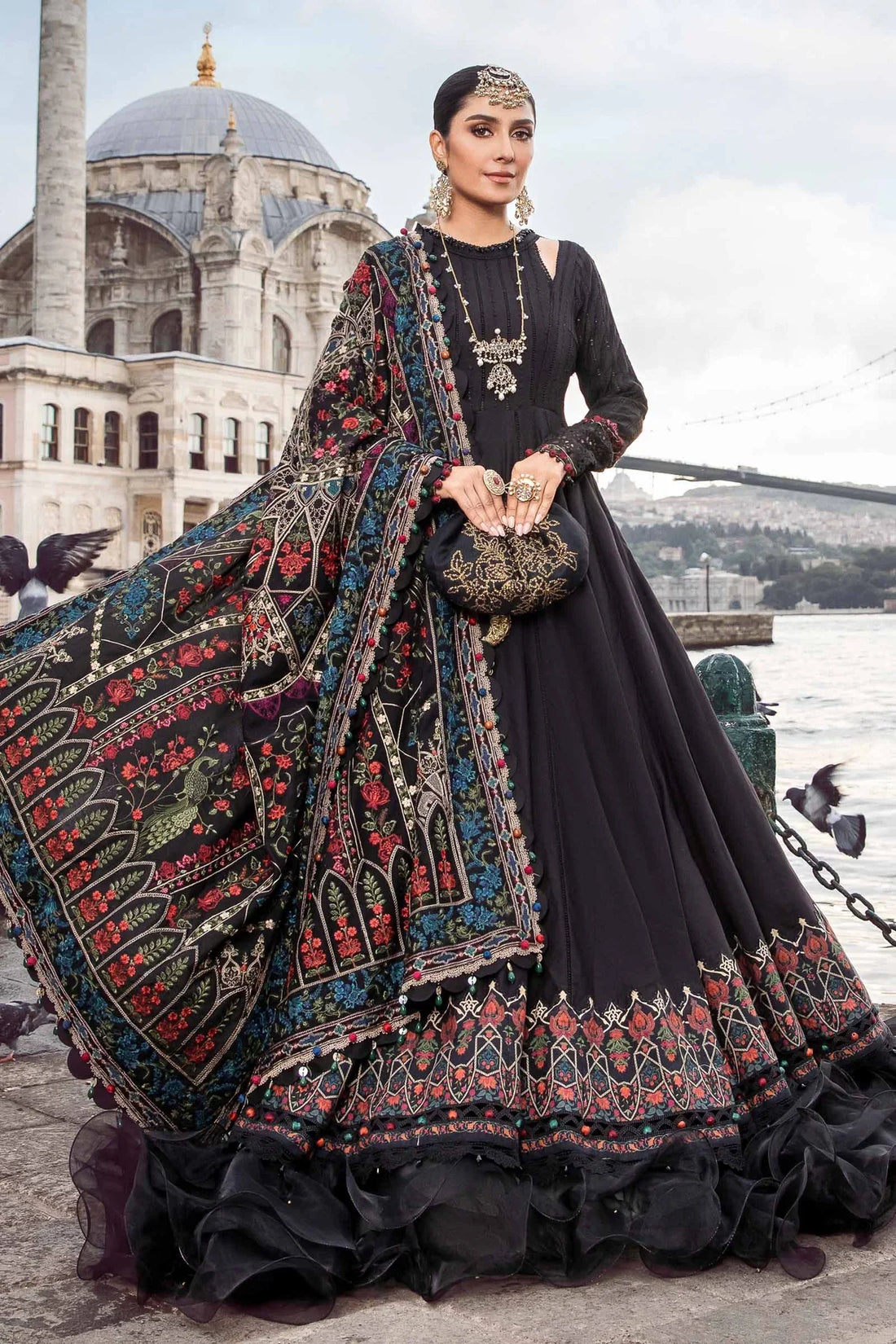 Maria B | Linen 23 | Black DL-1101 - Pakistani Clothes for women, in United Kingdom and United States