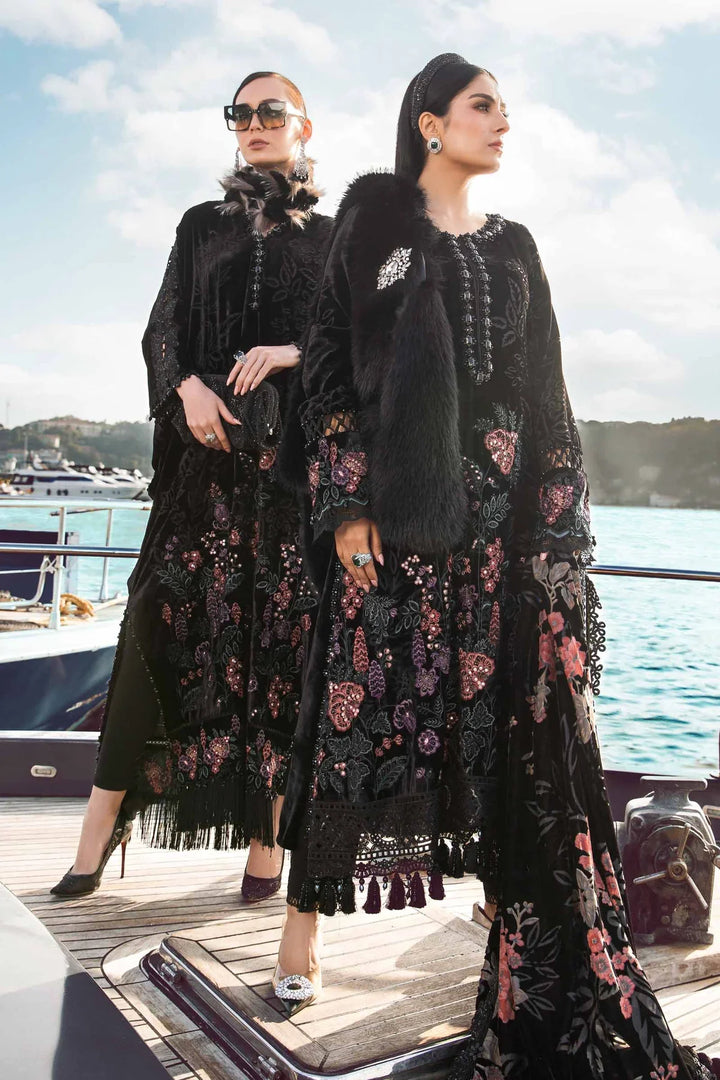 Maria B | Linen 23 | Black DL-1102 - Hoorain Designer Wear - Pakistani Ladies Branded Stitched Clothes in United Kingdom, United states, CA and Australia