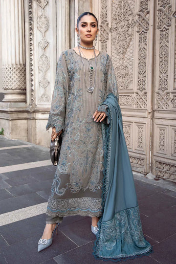 Maria B | Linen 23 | Grey DL-1104 - Pakistani Clothes for women, in United Kingdom and United States