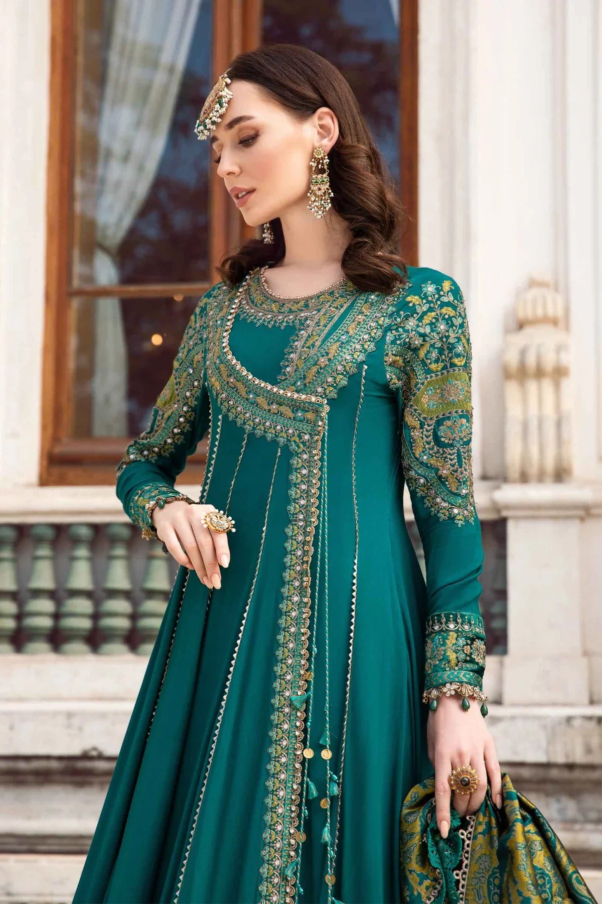 Maria B | Linen 23 | Emerald Green DL-1107 - Pakistani Clothes for women, in United Kingdom and United States