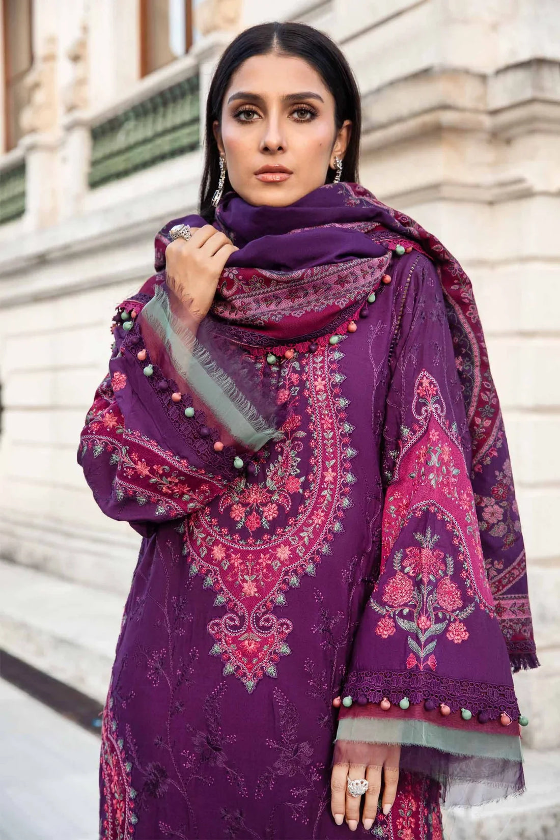 Maria B | Linen 23 | Purple DL-1108 - Pakistani Clothes for women, in United Kingdom and United States