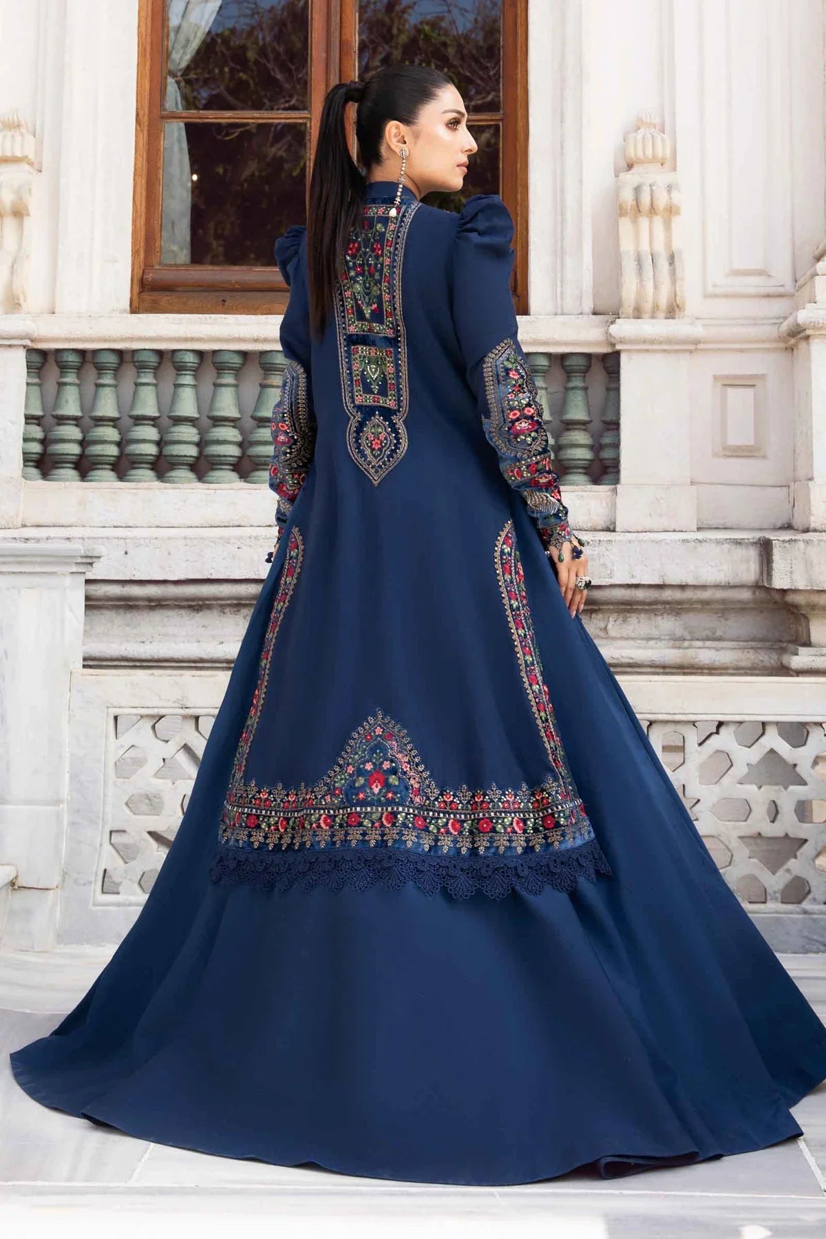 Maria B | Linen 23 | Navy Blue DL-1109 - Pakistani Clothes for women, in United Kingdom and United States