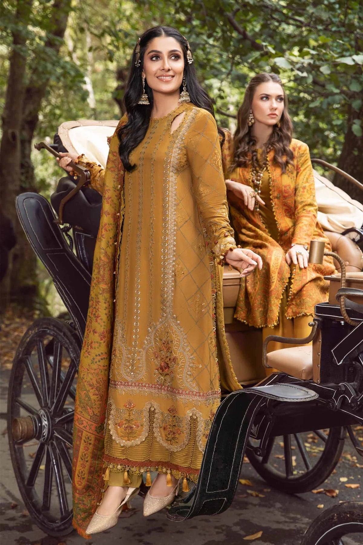 Maria B | Linen 23 | Mustard DL-1110 - Pakistani Clothes for women, in United Kingdom and United States