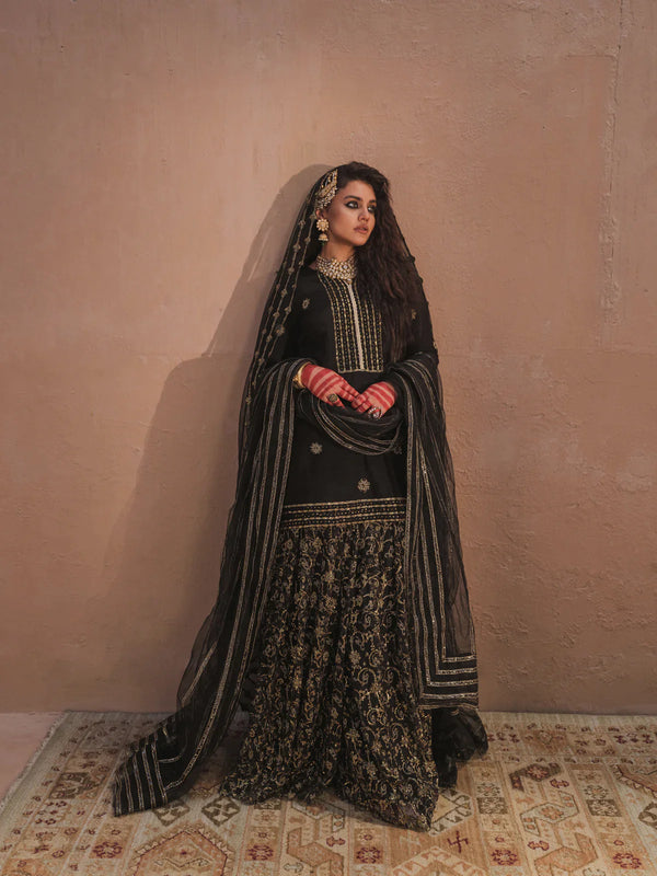 Erum Khan | Shab Siyah 23 | Noor - Hoorain Designer Wear - Pakistani Ladies Branded Stitched Clothes in United Kingdom, United states, CA and Australia