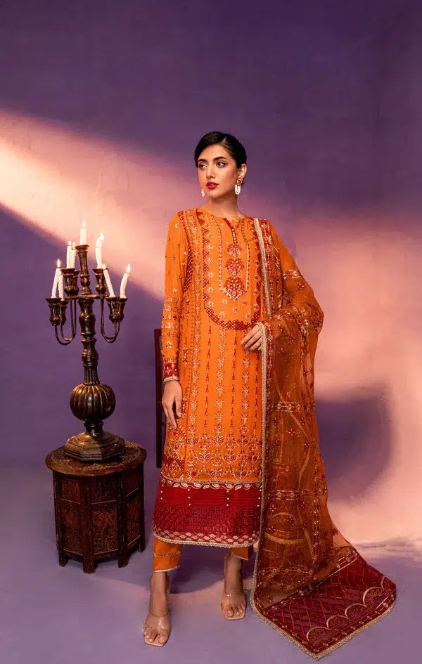 Gisele | Zarish Festive Collection 23 | Gul Makai - Hoorain Designer Wear - Pakistani Ladies Branded Stitched Clothes in United Kingdom, United states, CA and Australia