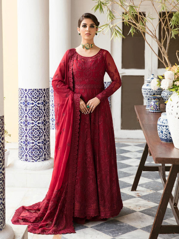 Gulaal | Embroidered Chiffon 23 | GARNET - (GL-EP23V1-09) - Pakistani Clothes for women, in United Kingdom and United States