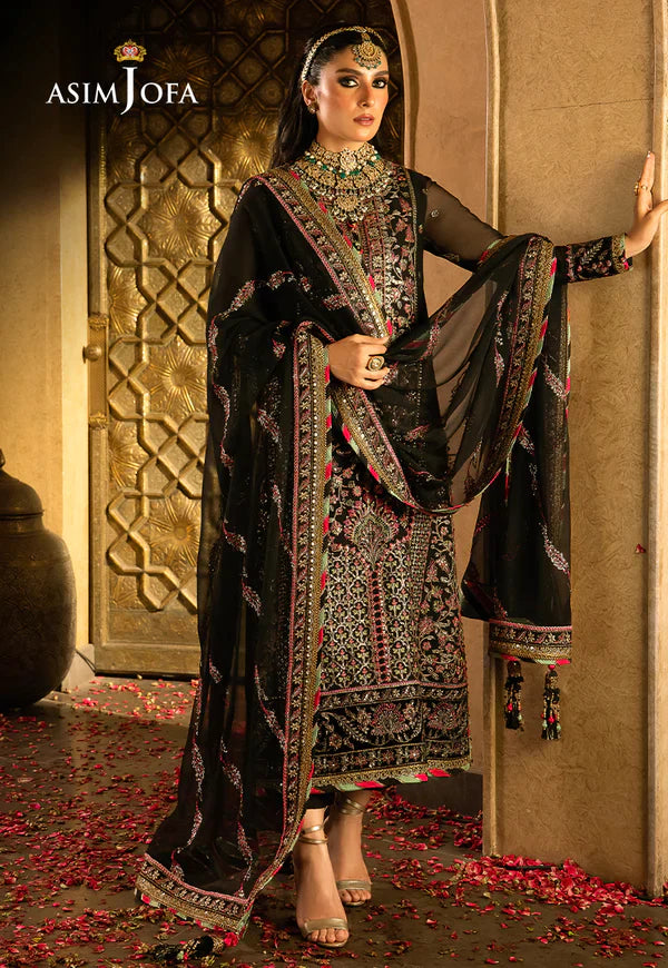 Asim Jofa | Velvet Festive 23 | AJVF-01 - Hoorain Designer Wear - Pakistani Ladies Branded Stitched Clothes in United Kingdom, United states, CA and Australia