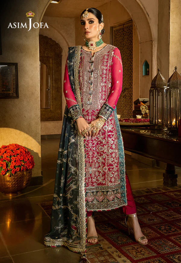 Asim Jofa | Velvet Festive 23 | AJVF-06 - Hoorain Designer Wear - Pakistani Ladies Branded Stitched Clothes in United Kingdom, United states, CA and Australia