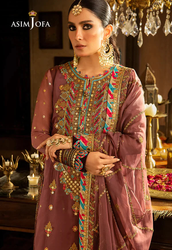Asim Jofa | Velvet Festive 23 | AJVF-02 - Hoorain Designer Wear - Pakistani Ladies Branded Stitched Clothes in United Kingdom, United states, CA and Australia