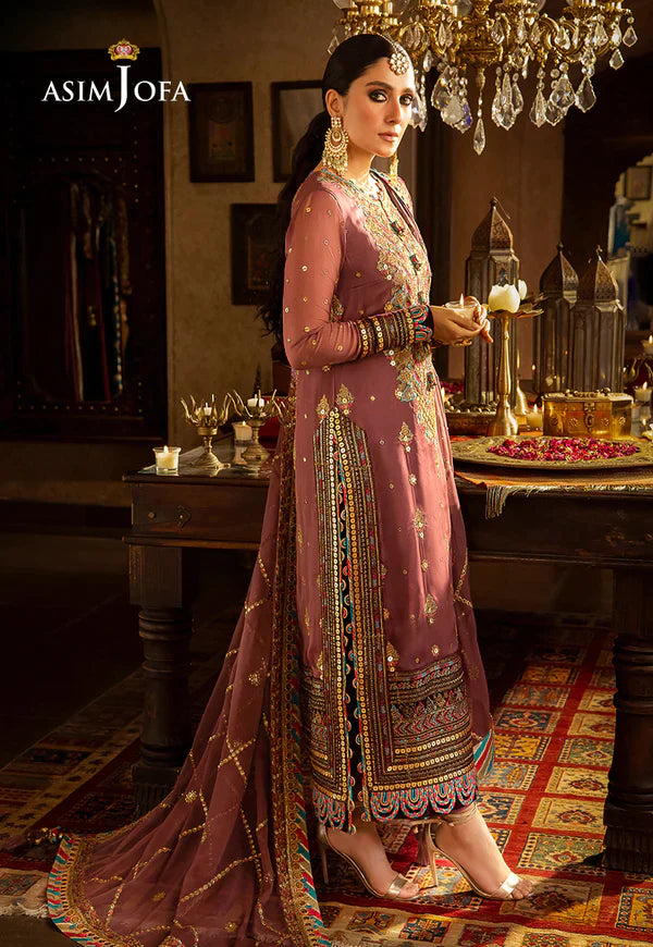 Asim Jofa | Velvet Festive 23 | AJVF-02 - Hoorain Designer Wear - Pakistani Ladies Branded Stitched Clothes in United Kingdom, United states, CA and Australia