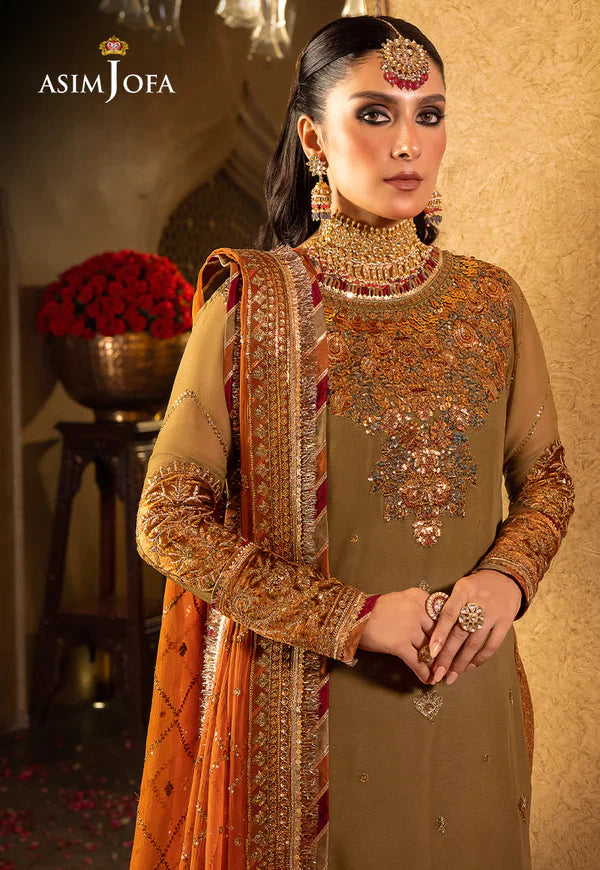 Asim Jofa | Velvet Festive 23 | AJVF-08 - Hoorain Designer Wear - Pakistani Ladies Branded Stitched Clothes in United Kingdom, United states, CA and Australia