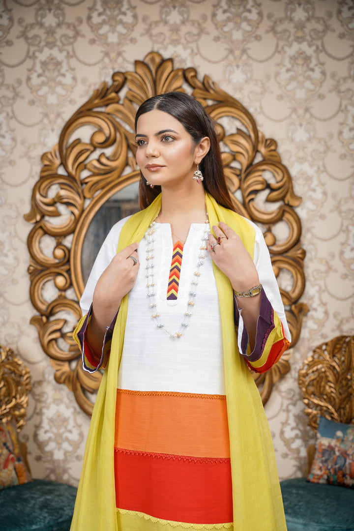 Hoorain Basics | Slub Winter 23 | HB-WHT - Hoorain Designer Wear - Pakistani Ladies Branded Stitched Clothes in United Kingdom, United states, CA and Australia