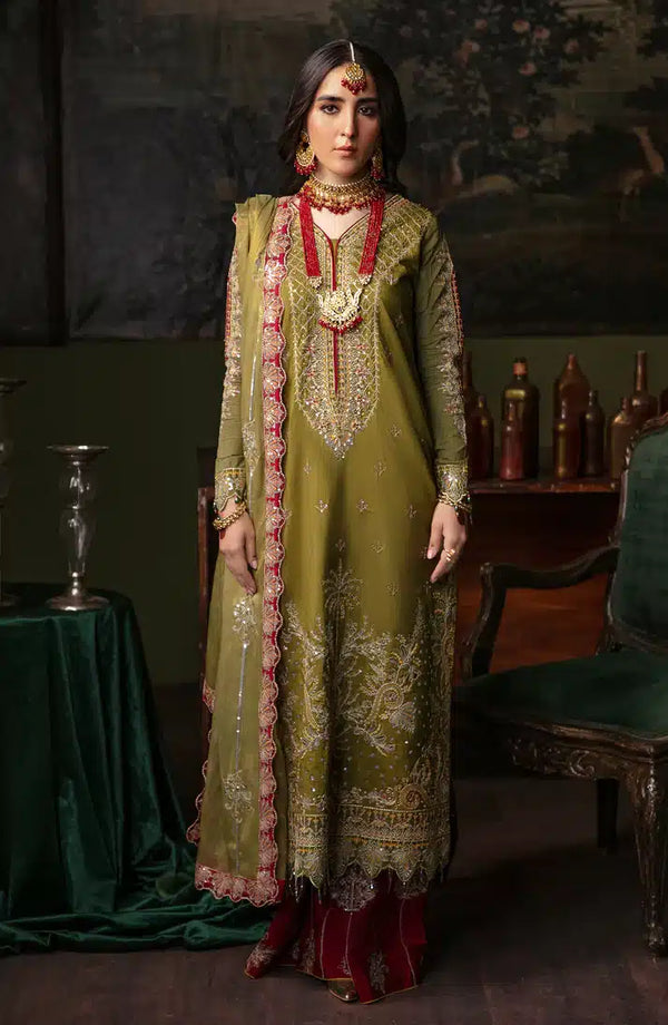 Emaan Adeel | Noori Silk Formals 23 | NR 01 ZARA - Hoorain Designer Wear - Pakistani Ladies Branded Stitched Clothes in United Kingdom, United states, CA and Australia