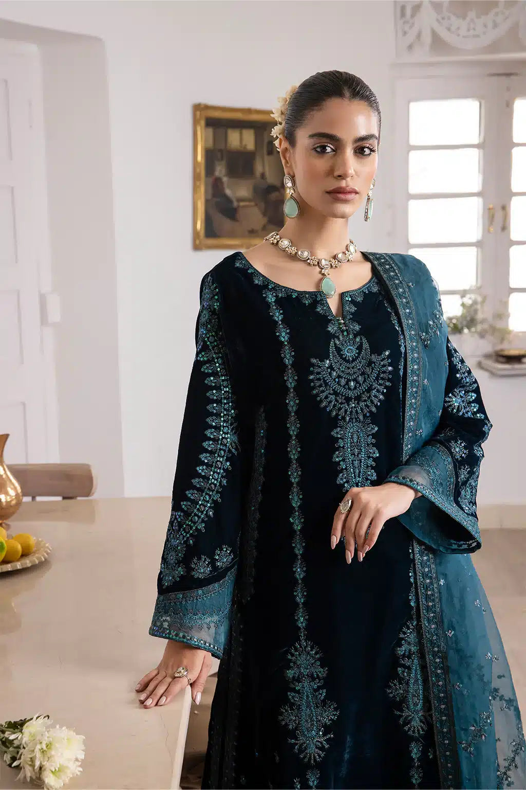 Iznik | Festive Velvet 23 | IV-21 LEHJA - Pakistani Clothes for women, in United Kingdom and United States